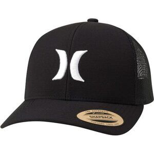 Black Mesh Trucker Hat Snapback Baseball Cap for Men Adjustable Summer Sun Hat